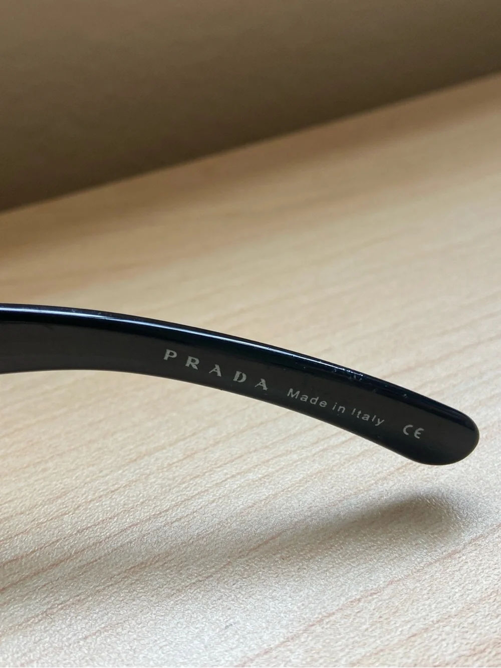 Prada SPR 12F Black Shell Sunglasses Made in Italy